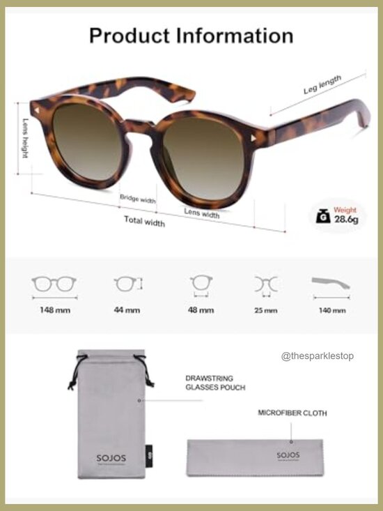 Retro Polarized Round Sunglasses Vintage Panto Circle Shades main image 6
